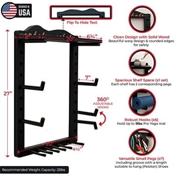 Customizable Yoga Mat Holder Wall Mount for Home Gym