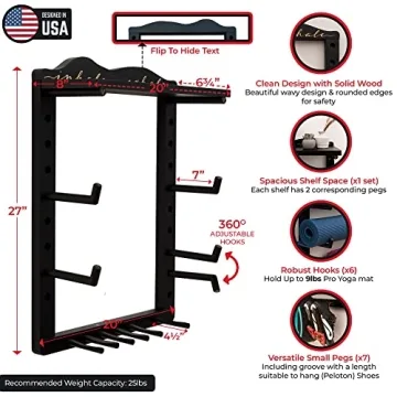 Customizable Yoga Mat Holder Wall Mount for Home Gym