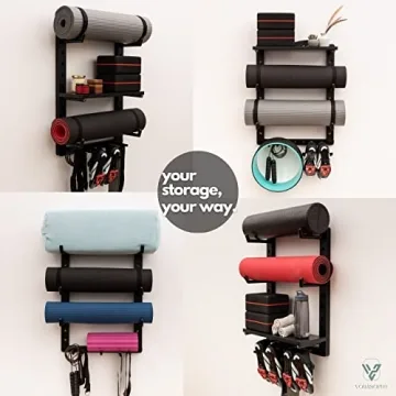 Customizable Yoga Mat Holder Wall Mount for Home Gym