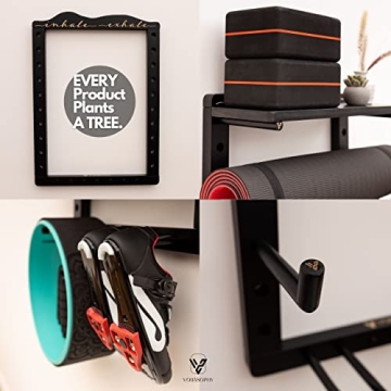 Customizable Yoga Mat Holder Wall Mount for Home Gym
