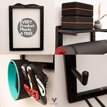 Customizable Yoga Mat Holder Wall Mount for Home Gym