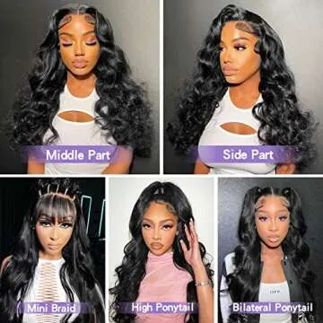 Mewill Lace Front Wigs Human Hair Body Wave Wigs for Black Women Human Hair Glueless 180% Density 13x4 Hd Lace Frontal Wig pre Plucked Human Hair with Baby Hair Natural Color 28 Inch