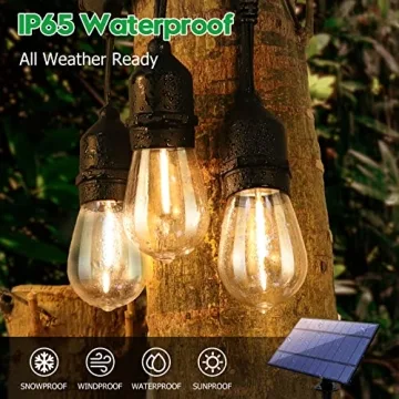 TDLOL 35FT Solar String Lights Waterproof for Outdoors