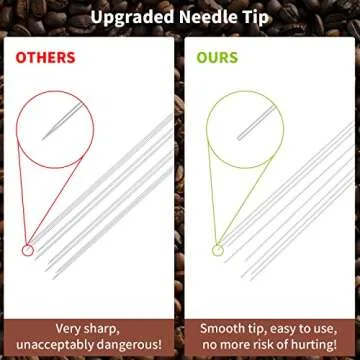 Ezebesta Upgraded WDT Tool with Good Packaging No Sharp Needles Coffee Grounds Needle Distributor 304 Stainless Steel for Espresso Stirring Distribution (Black)