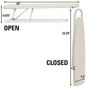 Household Essentials 120001 Accessory Sleeveboard Mini Ironing Board | White