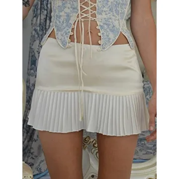 KMBANGI Gothic Aesthetic Mini Skirt for Women