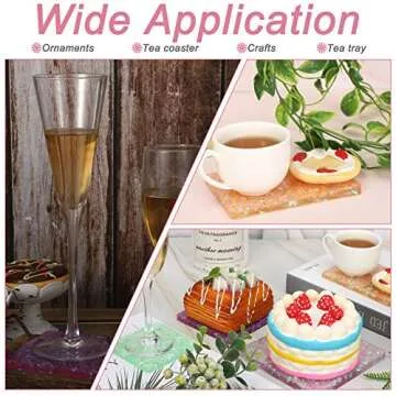 Patelai 6 Pieces Silicone Resin Tray Molds Assorted Shapes and Sizes Agate Coaster Resin Molds, Square Rectangle Shape Tray Epoxy Casting Mould for DIY Cup Mat Home Decoration Making