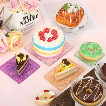 Patelai 6 Pieces Silicone Resin Tray Molds Assorted Shapes and Sizes Agate Coaster Resin Molds, Square Rectangle Shape Tray Epoxy Casting Mould for DIY Cup Mat Home Decoration Making