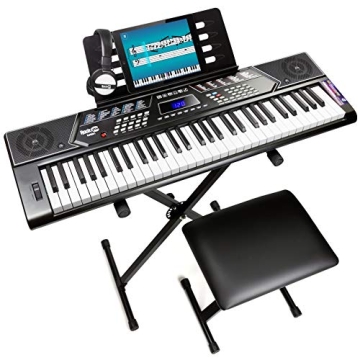RockJam 61 Key Keyboard with Stand & Accessories