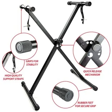 RockJam 61 Key Keyboard with Stand & Accessories