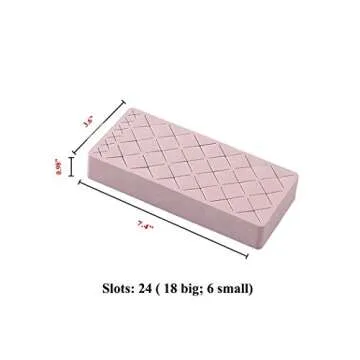 Lythor Silicone Lipstick Holder with 24 Slots - Pink