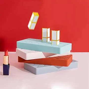 Lythor Silicone Lipstick Holder with 24 Slots - Pink