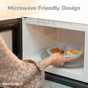 WeeSprout Silicone Plates for Toddlers - Unbreakable Design