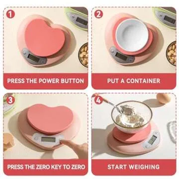 Heart Shaped Digital Food Scale for Accurate Cooking