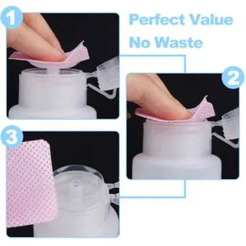 NXJ INFILILA Acetone Pump Dispenser, Push Down Pump Dispenser 2 Pack Nail Polish Remover Pump Empty Pump Bottle Dispenser for Alcohol, Nail Polish & Makeup Remover, Toner, etc