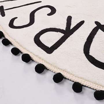STARUIA Kids Round Rug - Alphabet Play Mat for Fun