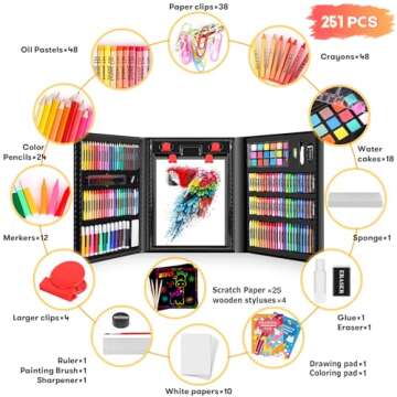iBayam Art Kit, 251-Pack Art Supplies Drawing Kits, Arts and Crafts Gifts Box for Kids Teen Girls Bo...