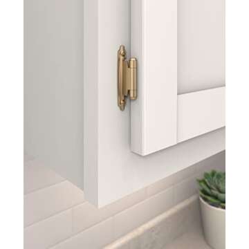 Amerock BPR3429CZ | Cabinet Hinge | Variable Overlay Self Closing Face Mount | Champagne Bronze | Ki...