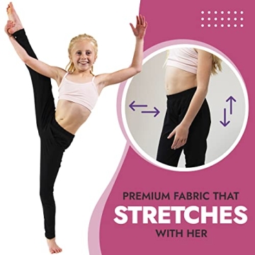 Girls Cotton Ankle Leggings Comfortable Stylish 2T Black