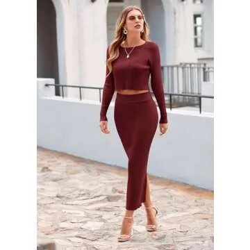 PRETTYGARDEN Women's 2 Piece Sweater Set for Casual Fall Looks