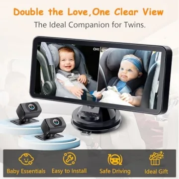 Baby Car Camera with Dual Rear-Facing HD Cameras
