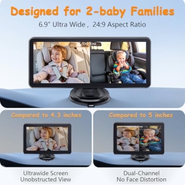 Baby Car Camera with Dual Rear-Facing HD Cameras