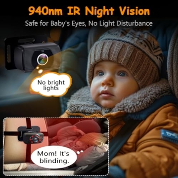 Baby Car Camera with Dual Rear-Facing HD Cameras