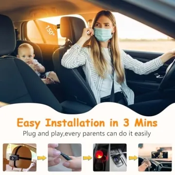 Baby Car Camera with Dual Rear-Facing HD Cameras