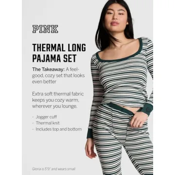 Stylish Victoria's Secret Thermal Pajama Set for Comfort