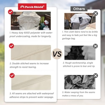 Porch Shield Premium Grill Cover 60 inch Waterproof Protection