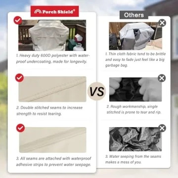 Porch Shield Premium Grill Cover 60 inch Waterproof Protection