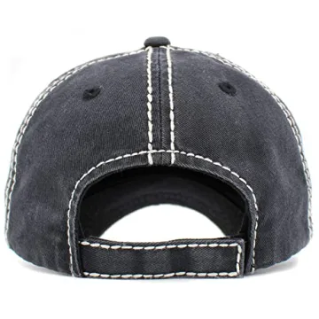 Funky Junque Vintage Patch Hat Faith Over Fear Black