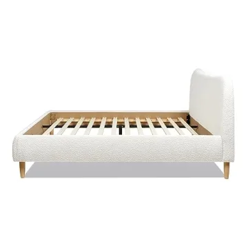 Jennifer Taylor Boucle Upholstered Platform Bed Frame
