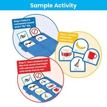 hand2mind Sort That Sound! Activity Set​, Phonemic Awareness, ESL Teaching Materials, Science of Reading Manipulatives, Letter Sounds for Kindergarten, Speech Therapy Tools, Phonics Flash Cards