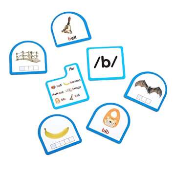 hand2mind Sort That Sound! Activity Set​, Phonemic Awareness, ESL Teaching Materials, Science of Reading Manipulatives, Letter Sounds for Kindergarten, Speech Therapy Tools, Phonics Flash Cards