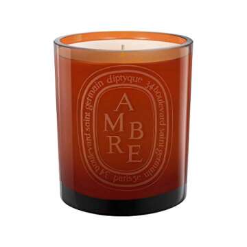 Diptyque Ambre Scented Candle - Elegant 10.2 oz Luxury for Your Home