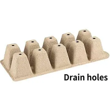 SYITCUN 100 Cells Seed Starter Tray, 10 Pack Seed Starter Kit for Planting Seeds, Biodegradable Peat Pots, Value Germination Kit with 100 Plant Labels, 2 Transplanting Tools, 1 Spray Bottle