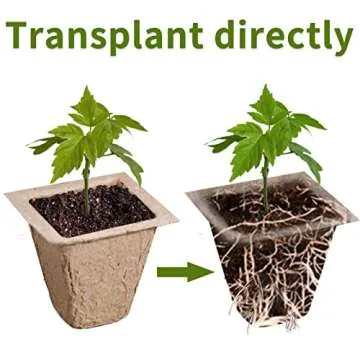 SYITCUN 100 Cells Seed Starter Tray, 10 Pack Seed Starter Kit for Planting Seeds, Biodegradable Peat Pots, Value Germination Kit with 100 Plant Labels, 2 Transplanting Tools, 1 Spray Bottle