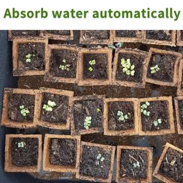 SYITCUN 100 Cells Seed Starter Tray, 10 Pack Seed Starter Kit for Planting Seeds, Biodegradable Peat Pots, Value Germination Kit with 100 Plant Labels, 2 Transplanting Tools, 1 Spray Bottle