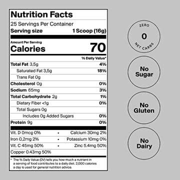 H.V.M.N. Keto Collagen+ Protein Powder: Collagen Supplement with Collagen Peptides & MCT Powder - Keto Diet Approved - 25 Servings (Vanilla)