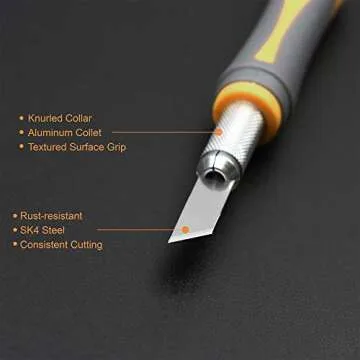 MulWark 16-Piece Precision Hobby Knife Set - Exacto Knife Set for Modeling - Craft Knife Handle Cust...