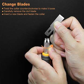 MulWark 16-Piece Precision Hobby Knife Set - Exacto Knife Set for Modeling - Craft Knife Handle Customized with Chiseling Blade, Stencil Edge Blade, Fine Point Blade and More