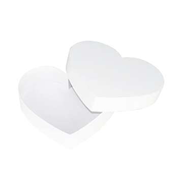 WENPACK Empty Heart Shaped Gift Box Strawberry Packaging (White)
