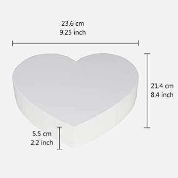 WENPACK Empty Heart Shaped Gift Box Strawberry Packaging (White)