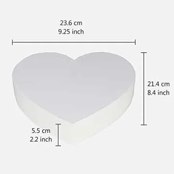 WENPACK Empty Heart Shaped Gift Box Strawberry Packaging (White)