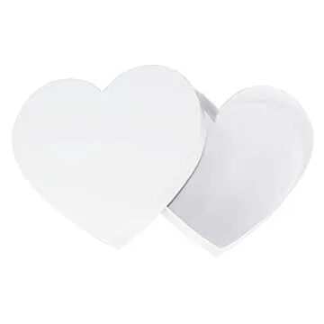 WENPACK Empty Heart Shaped Gift Box Strawberry Packaging (White)