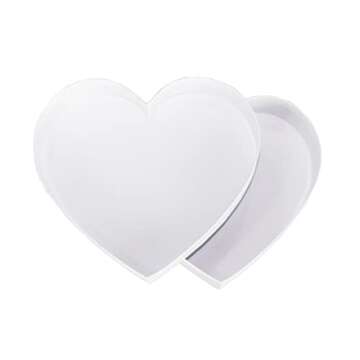 WENPACK Empty Heart Shaped Gift Box Strawberry Packaging (White)
