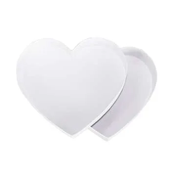 WENPACK Empty Heart Shaped Gift Box Strawberry Packaging (White)