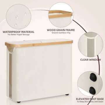 Foldable Toilet Paper Storage Basket for 12 Rolls