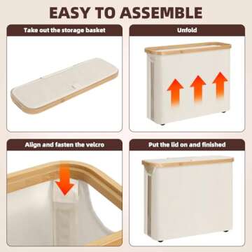 Foldable Toilet Paper Storage Basket for 12 Rolls